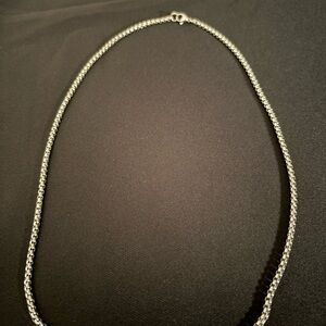 Box Style Silver Chain Necklace